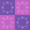 thumbnail image 1 of Ahgly Company Tapis d'Intérieur Lavable à la Machine, Carré, Transitionnel, Violet, Tapis de Zone, 8 Pieds Carré, 1 of 7