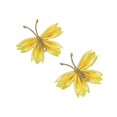 thumbnail image 1 of 2 Pcs Pinces à Cheveux Papillon Cheveux Bouclés Accessoires de Coiffure Mignons Satin Jaune, 1 of 9