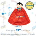 thumbnail image 4 of Kids Preferred DC Heroes Superman Lovey Security Blanket, 4 of 5