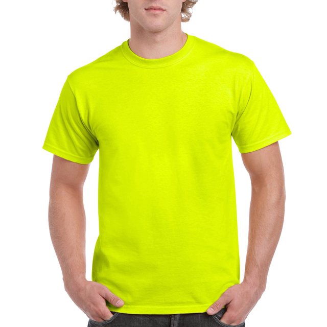 Gildan T-Shirt Ultra Coton pour Hommes, 3TG, Vert Sécurité