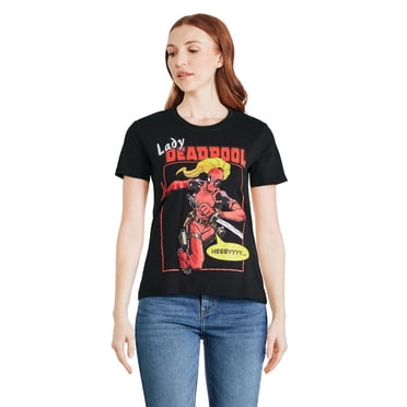 T-shirt avec imprimé graphique Deadpool Marvel pour femmes