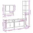 thumbnail image 4 of vidaXL 4 Piece Bathroom Furniture Set Black Engineered Wood, 4 of 5