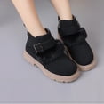 thumbnail image 1 of YUNAFFT Girls Martin Boots Solid Color Mid-Calf British Style Princess Ankle Boots, 1 of 5
