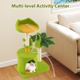thumbnail image 4 of Gymax Cute Palm Cat Tree w/Artificial Leaves Condo Perch Sisal Scratching Posts, 4 of 9