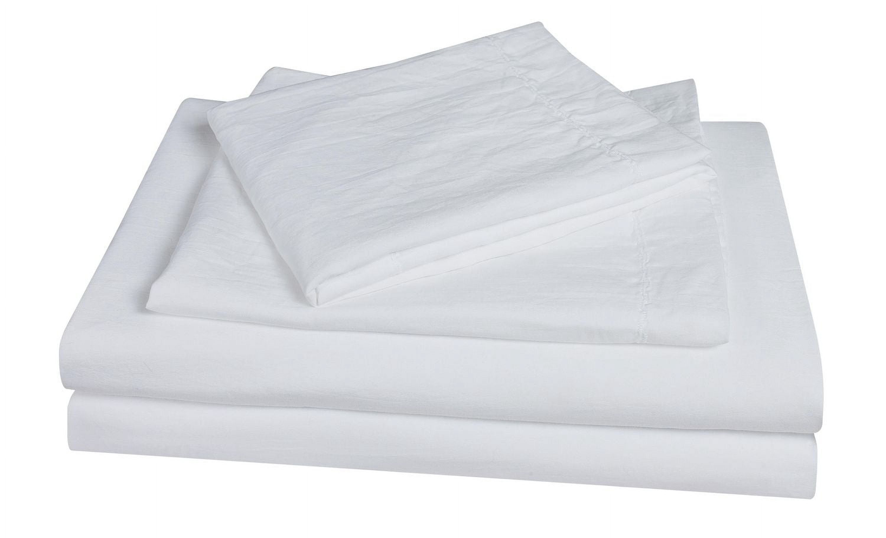 Swift Home Ensemble housse de couette ultra douce prélavée à texture froissée, unie, Blanc, Grand lit