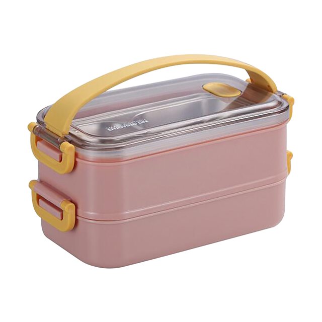 EGNMCR Microwave Lunch Box Japanese Wood Bento Box 2 Layer Container Storage New dish towel