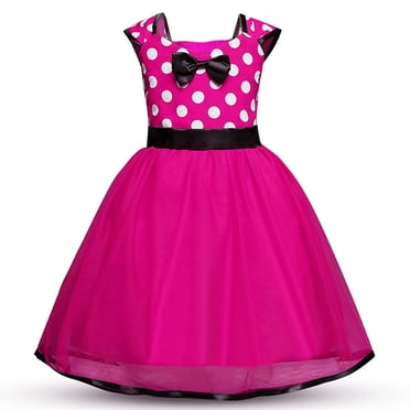 KAWELL Minnie Mouse Polka Dots Princess Pageant Girl's Fancy-Dress Costume, 3T
