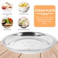 thumbnail image 3 of Stainless Steel Steaming Dish with Holes Thick Steamer Rack Food Plate Cookware (for 34cm Wok), 3 of 9