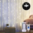 thumbnail image 1 of TFixol 10 X 6FT 200LEDs Curtain String Lights Curtain Fairy Lights Christmas Decorative Hanging Lights Copper Wire Waterfall Lights with 8 Lights Modes Remote Control for Wedding Party Home, 1 of 6