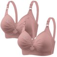 thumbnail image 2 of Bras for Women, 2PCS Womans Printing Gathered Together Large Size Daily Bra Underwear No Rims, 2 of 6