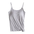 thumbnail image 3 of Timegard Womens Tank Tops with Built in Bras Scoop Neck Adjustable Spaghetti Strap Comfy Bottom Camis, 3 of 6