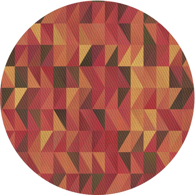 Ahgly Company Tapis Rond Lavable en Machine Intérieur Transitionnel Orange, 4 Pieds Rond