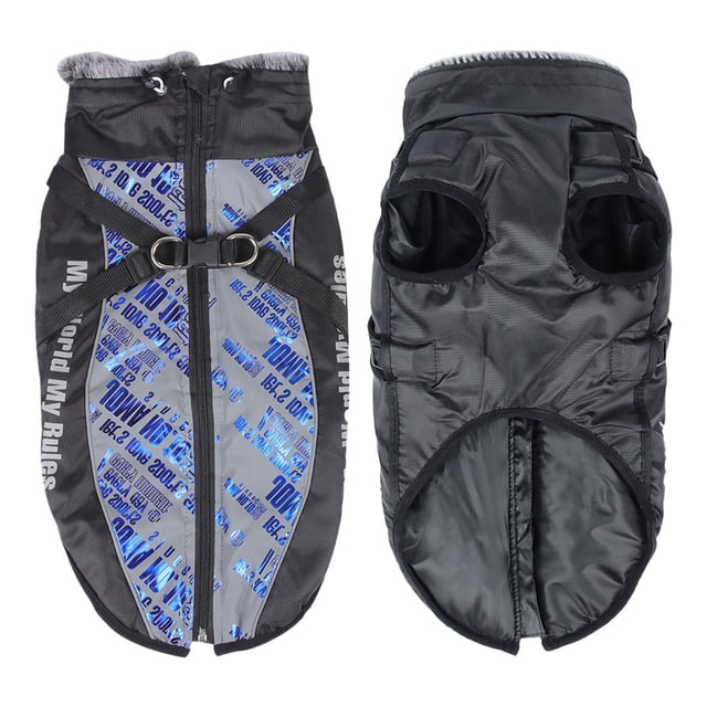 Cold Weather Dog Jacket Warm Comfortable Apparel For Medium Large Breed Durable Thick Outdoor Winter Coat With Enhanced Visibility