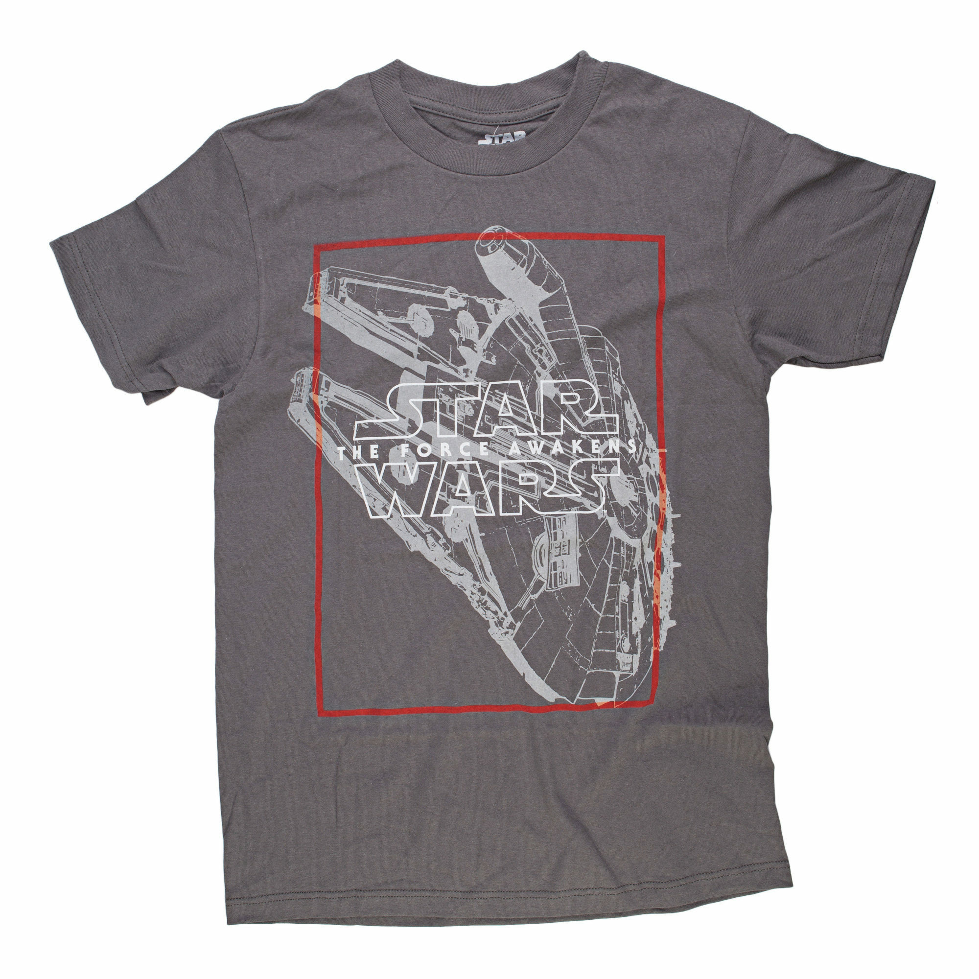 Star Wars VII: The Force Awakens Millennium Falcon Mens Grey T-Shirt | XL