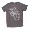thumbnail image 1 of Star Wars VII : Le Réveil de la Force Millennium Falcon T-Shirt Gris pour Homme / TG, 1 of 4