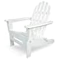 thumbnail image 3 of Chaise Adirondack d'Extérieur Recyclée et Écoresponsable de 35 Pouces pour Patio - Blanc, 3 of 10