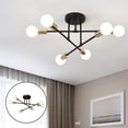 thumbnail image 3 of 6 Ceiling Chandelier Lighting Room Bedroom Cafe Bar Decor, Golden, 3 of 8