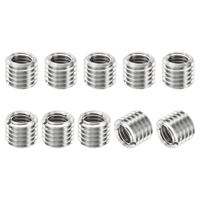 Unique Bargains Adaptateurs Filetage Manchon Réducteur Écrou 10pcs M14x2 Mâle à M10x1.5 Femelle Réparation Insert Écrou 15mm