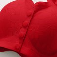 thumbnail image 4 of Fgnfyis Women's Solid Color Lace Pattern Front Buckle Non Underwire Tank Top Bra Womens Bras Red XL, 4 of 7