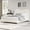 Off-white, variant on Ourlova Queen Size Platform Bed Frame Metal Frame Twin Bed Fame with Strong Wooden Slats Sherpa Fabric Upholstered Bed Frame with Headboard No Box Spring Needed No Noise Free Beige