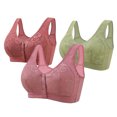 thumbnail image 1 of Wancir Bras for Women 2025 New Woman's Embroidery Front Button Large Size Underwear Bra without Steel Rim, 1 of 2