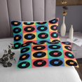 thumbnail image 4 of YST Music Disc Sheet Set Full Size,Colorful Plaid Pattern Bed Sheets For Adult Teens,Pop Music Bed Sheet Set,Hip Hop Style Fitted Sheet Fitted Sheet + Flat Sheet + 2 Pillow Cases 4Pcs, 4 of 5