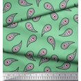 thumbnail image 3 of Soimoi Green Rayon Fabric Floral & Paisley Print Sewing Fabric Yard 42 Inch Wide, 3 of 3