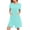 Blue, variant on Sakmal Knee Length Moomoo Nightgowns for Women Blue Full Zip Soft Mumu Dress Short Sleeve Solid Nightgowns with Pockets