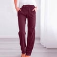 thumbnail image 3 of Bigersell Women Jeans High Waisted Plus Size Jeans Clearance Stretchy Jeans Ladies Tapered Denim Pants Button Closure Washed Ripped Tall Jeans Female Fitted Mid Waist Long Pants Style J-45 Wine L, 3 of 6