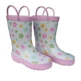 thumbnail image 1 of Foxfire FOX-600-52-11 Childrens Pastel Posies Rain Boot - Size 11, 1 of 1