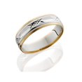 thumbnail image 2 of Mens 14K White & Yellow Gold Two Tone 6mm Wedding Band Ring Gold, 2 of 2