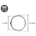 thumbnail image 2 of 120 PCS Loose Leaf Binder Rings 1-Inch Office Book Rings, Plated Steel Binder Rings, Key Rings, Metal Book Rings, 2 of 7