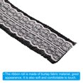 thumbnail image 4 of Unique Bargains 2.4' Wide 2.2 Yards Burlap Ribbon White Lace Roll Wrapping Fabric Crafts Roll Black 2 Pack, 4 of 6