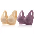 thumbnail image 1 of Yuyuzo Front Closure Bras for Women Plus Size 2 Pack Full Support Wireless Comfortable Everyday Bra, 1 of 4