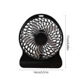 thumbnail image 3 of Small Desk Fan, Portable Electric Table Desktop Air Circulator Fans, Desktop USB Charging Fan Three Speed Adjustment Small Fan Silent Fan Portable Small Table Fan Suitable For Office And Bedroom, 3 of 6