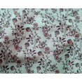 thumbnail image 4 of oneOone Silk Tabby Fabric Leaves & Floral Block Printed Fabric 1 Yard 42 Inch Wide, 4 of 4