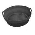 thumbnail image 4 of jifeng Foldable Air Fryer Liner Round Kitchen Gadget Easy Clean Folding Baking Tray Black, 4 of 9