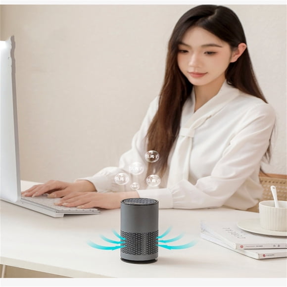 WIFKLSIIPG Air Purifiers for Bedroom Home Air Purifiers Air Cleaner with Fragrance Sponge Portable Small Air Filters with Auto Air Quality Room Air Purifier Cleaner(Black)