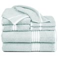 thumbnail image 1 of Lavish Home Rio 8-Piece Egyptian Cotton Towel Set, Seafoam, 1 of 5