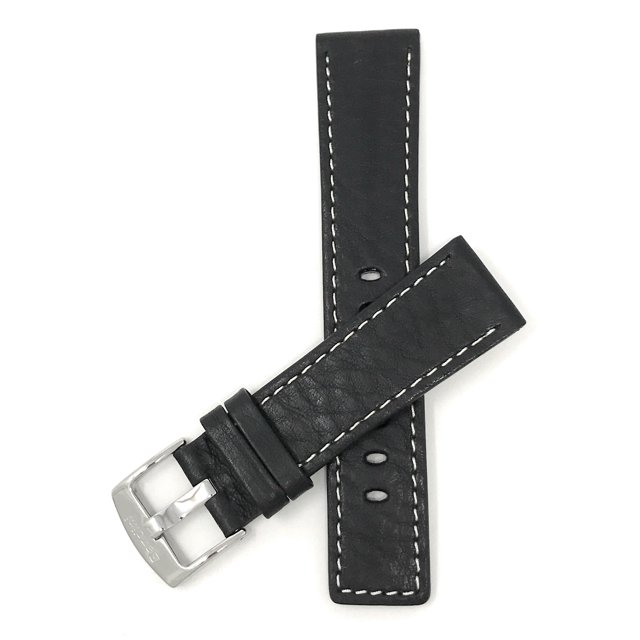 22mm Leather Watch Band Strap, Stainless Steel Buckle