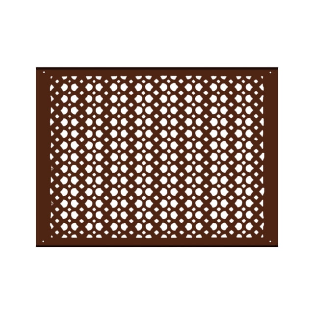 Grille à Retour d'Air 14′′x20′′ avec Trous et Vis, Taille de Plaque Frontale 16′′x22-3/4′′, Couvercle Décoratif de Conduit de CVC, Évent en Fonte Enduit de Poudre Repeintable pour Murs, Plafonds, Planchers – Motif Champignon Tudor VR100