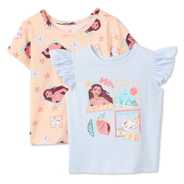 Lot de 2 t-shirts Moana Disney pour petites filles