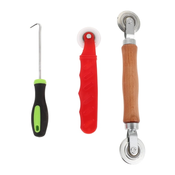 Screen Repair Tool with Smooth Wheels and Pointed Hook for Window Screen Installation and Removal 1 Set