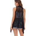 thumbnail image 3 of Cardigan Sans Manches Ouvert devant en Crochet pour Femmes, 3 of 5