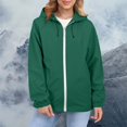 thumbnail image 4 of Comdrip Veste Légère pour Femmes! Veste Chaude Coupe-Vent Imperméable à Blocs de Couleur pour Femmes, Coupe-Vent d'Extérieur, Veste de Randonnée, Veste de Randonnée pour Femmes, Légère, Vert Noirâtre m, 4 of 5