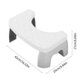 thumbnail image 4 of Feltree Squatting Toilet Stool for Easier Poop, Foldable and Stackable Bathroom Step Stool Fits All Toilets, 6.69 Inch Height Adjustable Posture, Heavy-Duty Non-Slip Plastic Foot Stool, 4 of 8