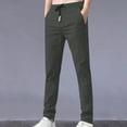 thumbnail image 2 of Mens Casual Pant Elastic Waist Drawstring Lightweight Trousers Loose Straight Leg Solid Pants with Pockets Gray XXXXL, 2 of 4