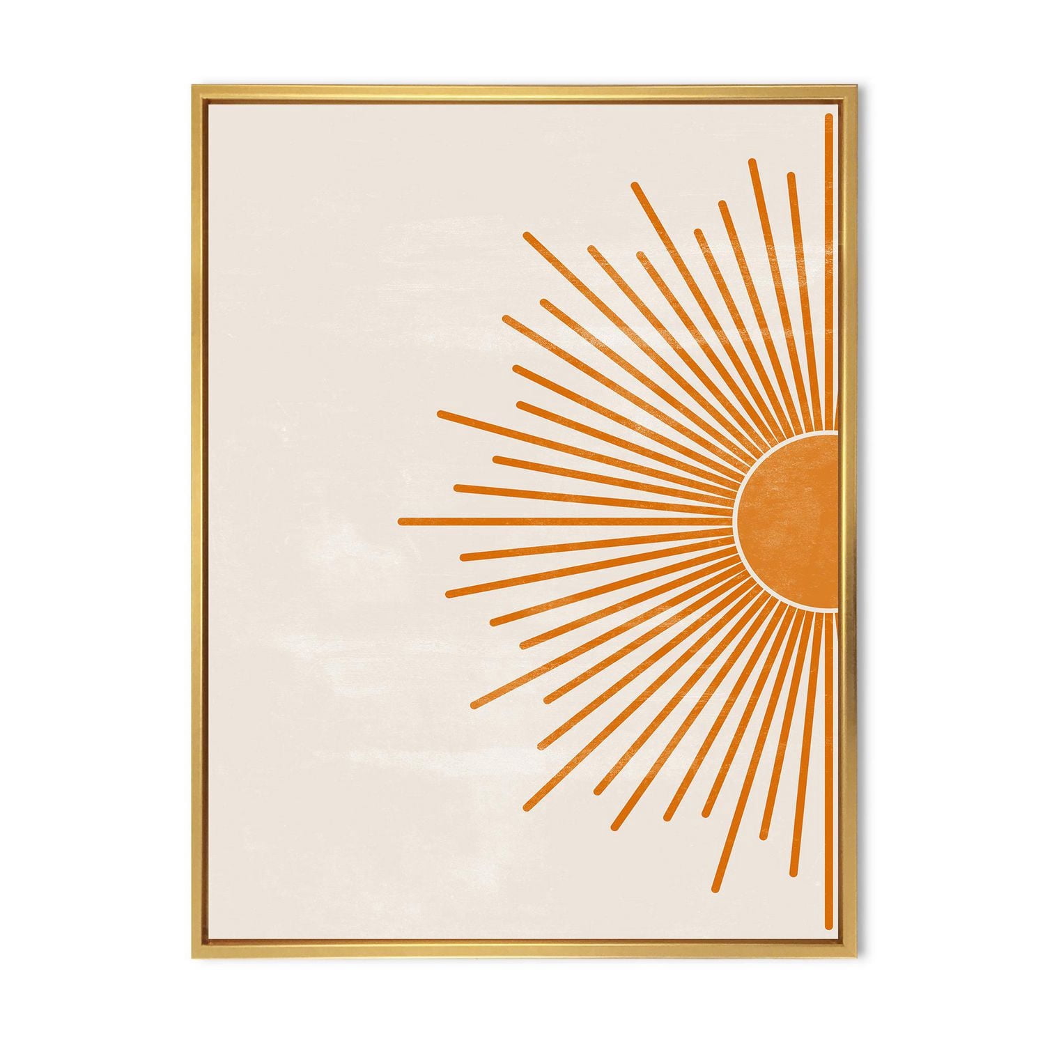 Designart Imprimé soleil orange I ART MURAL À CADRE FLOTTÉ