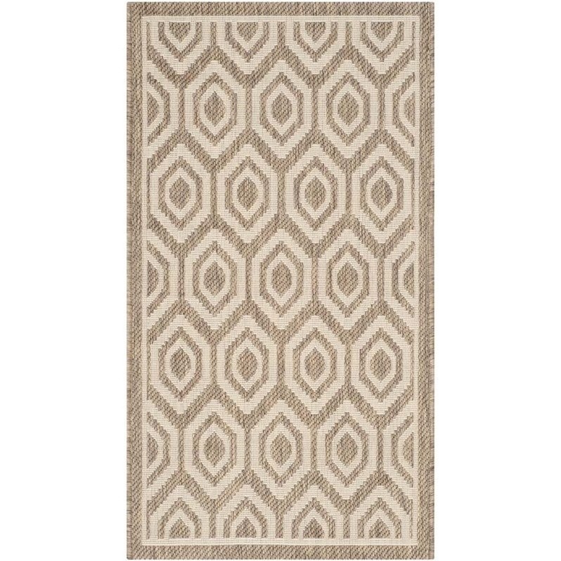 Safavieh Courtyard Brown Indoor Outdoor Rug - 2' x 3'7"
