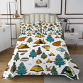 thumbnail image 1 of Erosebridal Happy Camping Coverlet Set Twin, RV Camper Bedding Set, Cartoon Camp Decor, 2 Pieces, 1 of 5